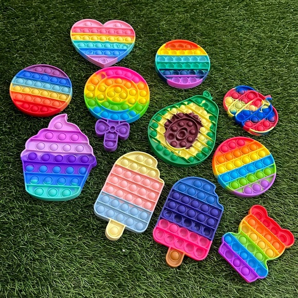 Fidget - Sensory Push Pop Toys - set of 11 - Medium size - Picture 1 of 13